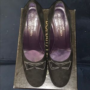 Donald J Pliner Dame Black Suede Heels Size 10